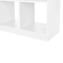 Rootz Bogreol - Bogreol - 8 Rum Bogreol - Moderne reol - Reol - Åben reol - Høj reol - Hjørne reol - Bogreol Organizer - Hvid - 97,5 x 100 x 30 cm