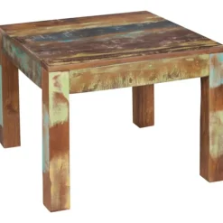 Rootz bord 60 x 60 cm Genbrug Vintage massivt træ stuebord Design sidebord country house sofaer - Bord til stuen Shabby chic lavet af mangotræ