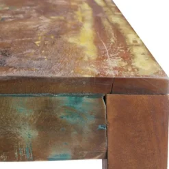 Rootz bord 60 x 60 cm Genbrug Vintage massivt træ stuebord Design sidebord country house sofaer - Bord til stuen Shabby chic lavet af mangotræ