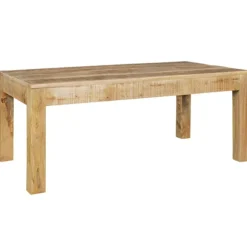 Rootz bord 110 x 60 x 47 cm massivt træ Mango Natur - Stuebord i landlig stil Rustikt sofabord Stue i massivt træ