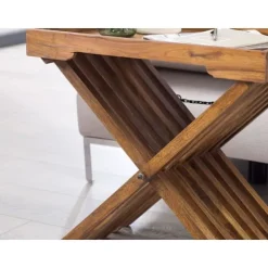 Rootz bord Massivt træ sheesham design foldebord serveringsbakke og bordramme sammenfoldelig landlig stil