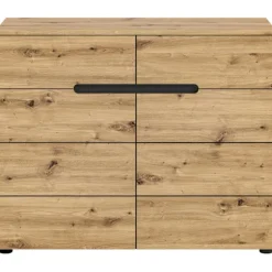 Rootz Canu Garderobe - Kommode - Grå - Artisan Look - Rumbesparende - 100x81x40 cm, bæredygtig FSC -certificerede møbler.