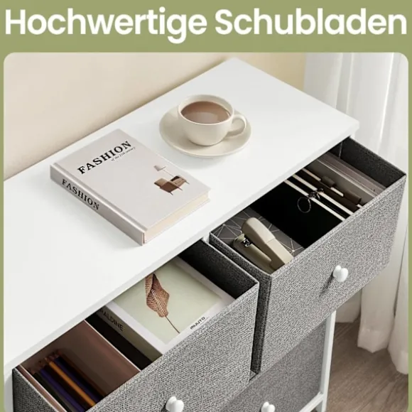 Rootz Chest of skuffe Closet - Fabric Dresser - Storage Cabinet - Letvægt - 30 x 80 x 71 cm