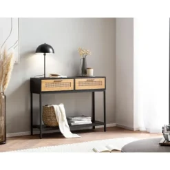 Rootz Chic konsolbord - Entrébord - Gangbord - Wienervævede fronter - Opbevaringsplads - 100 cm x 30 cm x 75 cm