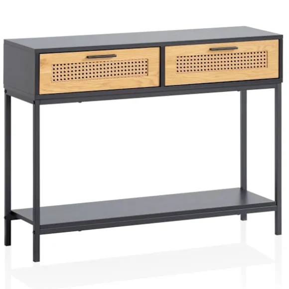 Rootz Chic konsolbord - Entrébord - Gangbord - Wienervævede fronter - Opbevaringsplads - 100 cm x 30 cm x 75 cm