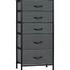 ROOTZ CHOST OF THEBLEERS - KOLLER - Opbevaringsskab - 5 skuffer - Metalramme - Vintage Wood Look - 45,5x95,5x30 cm