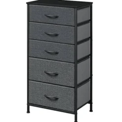 ROOTZ CHOST OF THEBLEERS - KOLLER - Opbevaringsskab - 5 skuffer - Metalramme - Vintage Wood Look - 45,5x95,5x30 cm