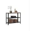 Rootz Console Table - Entryway Table - Smal Sofa Table - Vintage Brown & Black - Industrial Design - 101,5 cm x 35 cm x 80 cm