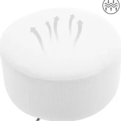 Rootz Corduroy Justerbar drejestol - Makeupstol - Møbelsæde - Åndbart sæde - 33,5 cm x (52-67 cm) x 33,5 cm