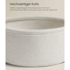 Rootz 3-delt sidebord - Beige bord - Spånplade stål polyester - Opbevaringskurv - Letvægts - Robust konstruktion - 45cm x 50cm x 50cm