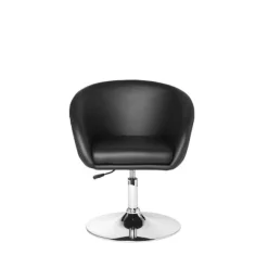 Rootz design relax lænestol lounge lænestol syntetisk læder cocktail lænestol sort - Drejelig lænestol - Spisestuestol 120 kg - Club lænestol læder lo | Fyndiq