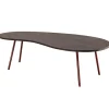 Rootz Design sofabord 122x34,5x63 cm Akacie med metalben kobber - Nyrebord Massivt træ Grå - Træbordben Metal - Cool massivt træbord - Bord Flad Moder | Fyndiq
