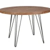 Rootz Design spisebord rundt Ø 120 x 78 cm Sheesham massivt træ - Landhus spisebord brun - Spisebord Køkkenbord 4 personer