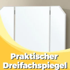 Rootz Dressing Table - Vanity Table - Makeup Organizer - Rigelig lagerplads - 100 cm x 40 cm x 142 cm