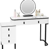 Rootz Dressing Table Set - Makeup Vanity - Cosmetic Desk - Rumle opbevaring - 100 cm x 126 cm x 40 cm