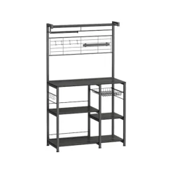 Rootz Ebony-Black Kitchen Bager's Rack - Opbevaringsstativ - Organizer - Spånplade og stål - 42cm x 90cm x 167,3cm - Heavy Duty - Multifunktionel - Pl | Fyndiq