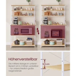 Rootz Eg Hvid kagerol - Køkkenarrangør - Opbevaringshylde - Spånplade og stål - 40 cm x 100 cm x 167 cm - Kraftig - Nem montering - Anti-tip funktion | Fyndiq