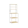 Rootz Eg Hvid spånplade stål kagerol - Bagestativ - Opbevaringshylde - Robust konstruktion - Nem montering - 40 cm x 60 cm x 167 cm