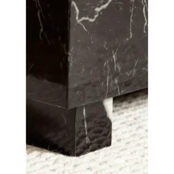 Rootz Elegant Sofabord - Kubebord - Marmorlook - Opbevaringsområde - Alsidig brug - 60 cm x 60 cm x 35 cm