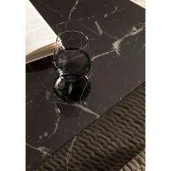 Rootz Elegant Sofabord - Kubebord - Marmorlook - Opbevaringsområde - Alsidig brug - 60 cm x 60 cm x 35 cm