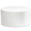 Rootz Elegant Sofabord - Rundt bord - Højglans finish - Hvid - Fjernbetjeningshylde - Brug til flere rum - Gulvbeskyttelse - 60 cm x 60 cm x 30 cm
