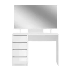 Rootz Emma Dressing Table Desk - Hvid påklædningsbord - Kosmetisk bord - Opbevaringsplads - 110 cm x 75 cm x 48 cm