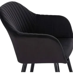 Rootz Ergonomic Velvet Spisestuestol - Komfortabel siddeplads - Stilfuld stol - Højdensitetsskum - Lændestøtte - Holdbar konstruktion - 81 cm x 40 cm | Fyndiq