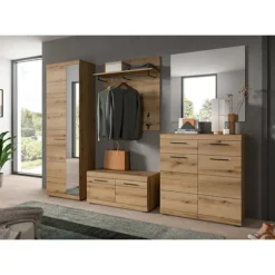 Rootz Evoke Oak Chest of skuffer - Shoe Cabinet - Storage Unit - Ample Storage - 90x96x37 cm