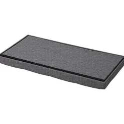 Rootz foldbar opbevaringsboks Ottoman - Linnedskammel - Fodskammel - Stor kapacitet - 76 cm x 38 cm x 37,5 cm - Mørkegrå Lysegrå Cremehvid