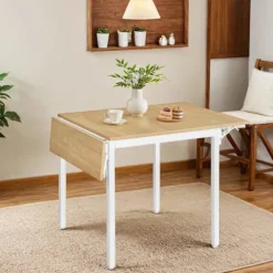Rootz Foldbart spisebord - Køkkenbord - Rumbesparende bord - Ideel til små værelser - 78 cm x 120 cm x 76,2 cm