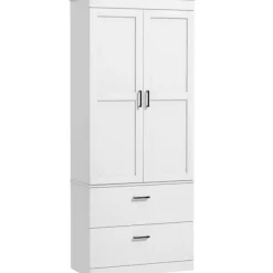 Rootz Fritstående køkkenskab - Pantry Storage - Stue Cabinet - Justerbare hylder - 75W x 39d x 178H cm