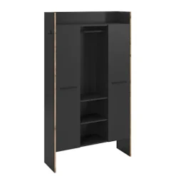 Rootz Garderobe - Tøjopbevaring - Arrangør - Moderne stil - Sort - 105x189x37cm