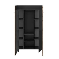 Rootz Garderobe - Tøjopbevaring - Arrangør - Moderne stil - Sort - 105x189x37cm