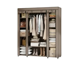Rootz Garderobe stofskabet - Opbevaringsenhed - Tøjarrangør - holdbar fleece -belægning - 45x150x175cm