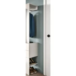 Rootz Garderobepanel - Coat Rack - Hallway Storage - Rumbesparende design - 52x190x36 cm