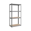 Rootz Grey Opbevaringsstativ - Reol - Metalramme - Heavy Duty - 40 cm x 80 cm x 160 cm - Galvaniseret stål - MDF - 10 kg - 130 kg Kapacitet - 520 kg S | Fyndiq