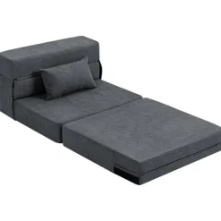 Rootz Gulvsofa - Polstret sofa - Cabriolet madras - Skumkomfort - Grå - 210 cm x 80 cm x 15 cm
