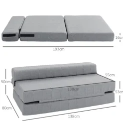 Rootz gulvsovesofa - Cabriolet futon - Pladsbesparende sovesofa - 2-personers sovesofa - Gæsteseng - Tyk polstring - Nem at rengøre - Kompakt - 138 cm | Fyndiq