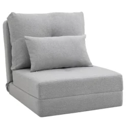 Rootz gulvstol Foldning Madras - Sleep Mat - Konvertible sæde - 2 -i -1 Design - Aftagelig pude - 60 cm x 80 cm x 56 cm og 180 cm x 60 cm x 19 cm