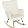 Rootz gyngestol - ammestol - afslapningsstol - fløjlspolstring - 98cm x 71cm x 101cm