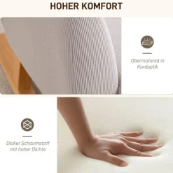 Rootz gyngestol - Retro Design lænestol - Polstret lænestol - Ergonomisk komfort - 72cm x 97cm x 100cm - Grå