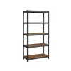 Rootz Heavy Duty Hylde - Opbevaringsstativ - Metalreoler - Stålkonstruktion - Rustbestandig - Højdejusterbar - Vintage Brun-Sort - 40cm x 90cm x 180cm | Fyndiq