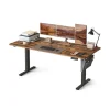 Rootz Højde Justerbar skrivebord - Elektrisk skrivebord - Sit Stand Desk - Sundhedsfordele - Brun - 180 x 80 x (72-120) cm