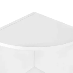Rootz Hjørnehylde med 4 hylder - Flydende hylde - Væghylde - Træhylde - Industriel hylde - Opbevaringshylde - Spånplade - Hvid - 30 x 129,5 x 30 cm (B | Fyndiq