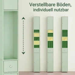 Rootz Højskab - Slank opbevaringsenhed - Pladsbesparende organisering - Justerbare hylder - 20x180x20cm MDF-konstruktion