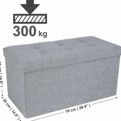 Rootz Hocker - Belastbar op til 300 kg - Fodskammel - Fodskammel - Bænk - Opbevaringsboks
