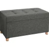 Rootz Hocker - Puf - Opbevaringsplads - Mørkegrå - 76 x 38 x 40 cm
