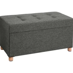 Rootz Hocker - Puf - Opbevaringsplads - Mørkegrå - 76 x 38 x 40 cm