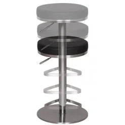 Rootz Holdbar M7 Barstol rustfri sort stol moderne skammel justerbar design barstol roterbar stabil