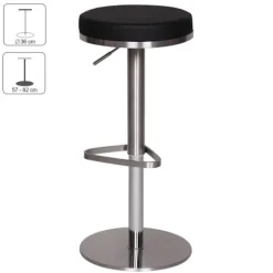 Rootz Holdbar M7 Barstol rustfri sort stol moderne skammel justerbar design barstol roterbar stabil
